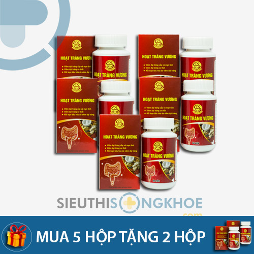 Hoạt Tràng Vương - Hỗ trợ điều trị viêm đại tràng cấp và mãn tính - Mua 5 tặng kèm 2 hộp