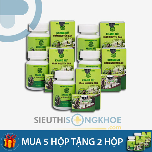 Khang Nữ Hoàn Nguyên Đan Viên Nang- liệu trình 5 bộ tặng 2 bộ - Hỗ trợ điều trị Viêm Sinh dục, U xơ, U nang cho chị em