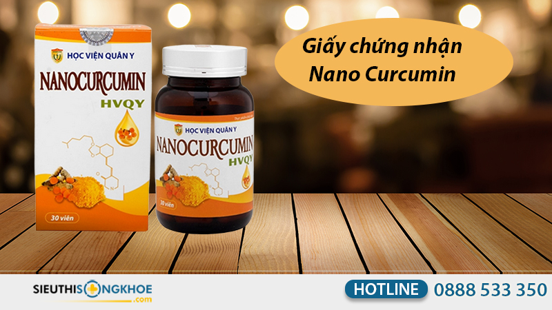 giấy chứng nhận Nano Curcumin Học Viện Quân Y