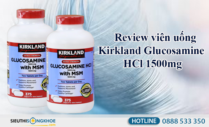 Review vien uong Kirkland Glucosamine HCl 1500mg