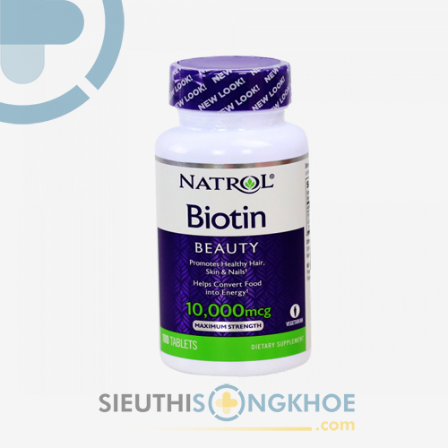 Viên Uống Mọc Tóc Natrol Biotin Beauty (10,000mg ) - Hộp 100 Viên