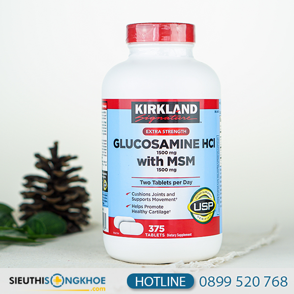 Kirkland Glucosamine Hcl 1500mg - Viên Uống Hỗ Trợ Xương Khớp Chắc Khỏe