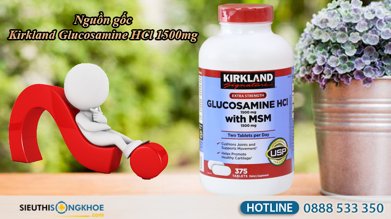 nguon goc cua Kirkland Glucosamine HCl 1500mg