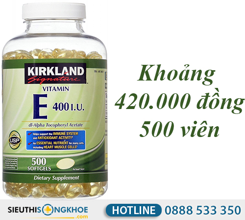 gia cua kirkland signature vitamin e 400 iu 3