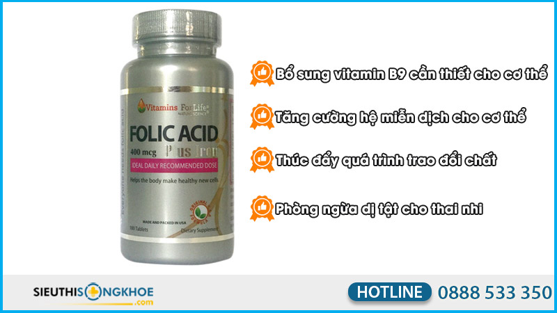 folic acid 400 mcg vitamins for life