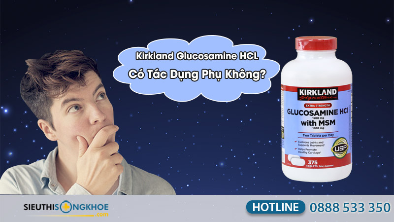 kirkland glucosamine hcl 1500mg có tác dụng phụ không