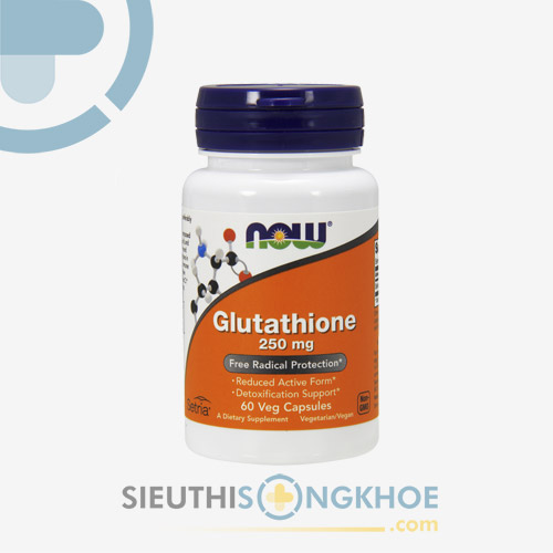 Now Glutathione 250 mg - Viên Uống Giúp Trắng Da, Tốt Cho Gan