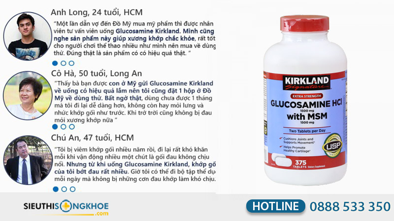 kirkland glucosamine hcl 1500mg co tac dung phu khong