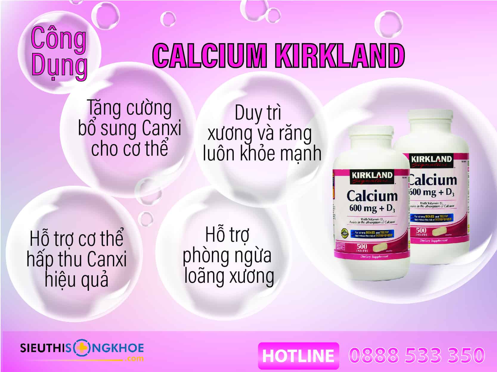 công dụng calcium kirkland