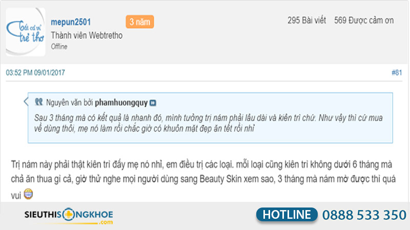 phản hồi beauty skin