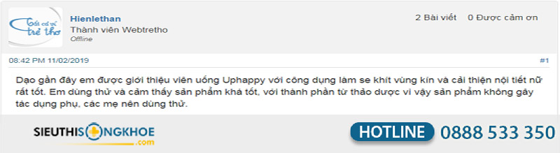 vien uong se khit am dao uphappy co tot khong