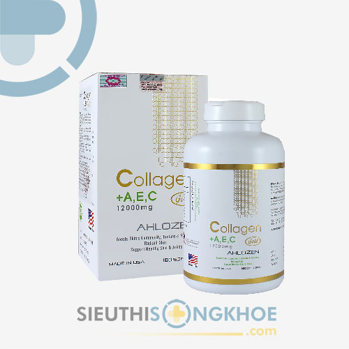 Collagen A E C 12000mg Ahlozen Gold - Đem Lại Làn Da Trắng Hồng Rạng Rỡ
