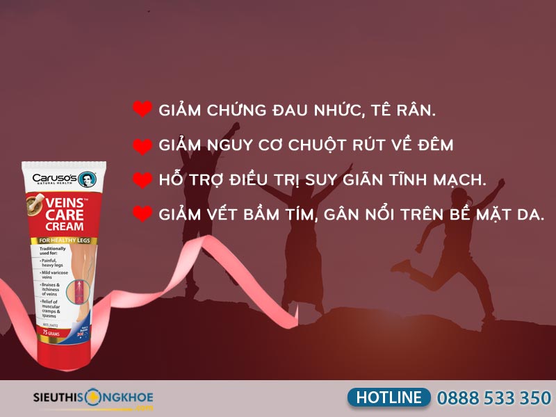 công dụng caruso's veins care cream
