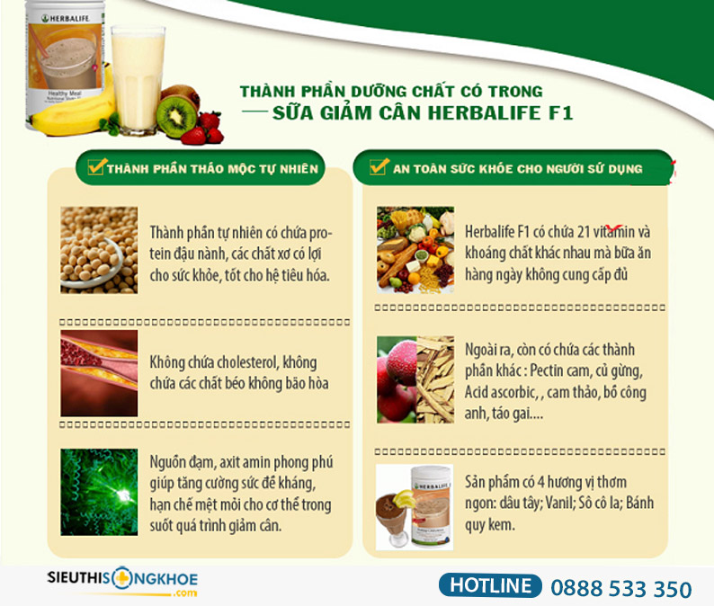 herbalife f1 co tot khong