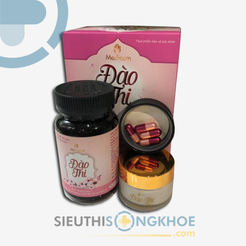 Bộ Sản Phẩm Đào Thi (uống + kem bôi) - Hỗ Trợ Tăng Kích Thước Vòng Một Săn Chắc, Tự Nhiên