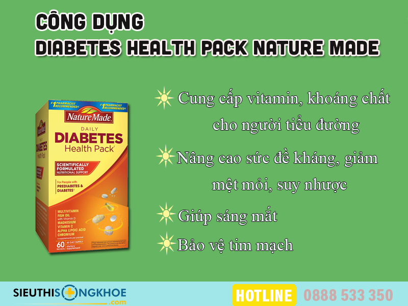 còn vitamin cho nguoi tieu duong nature made diabetes health pack