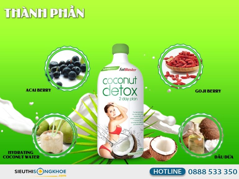 Coconut Detox 750ml {550.000đ} Hỗ Trợ Detox Và Giảm Cân An Toàn