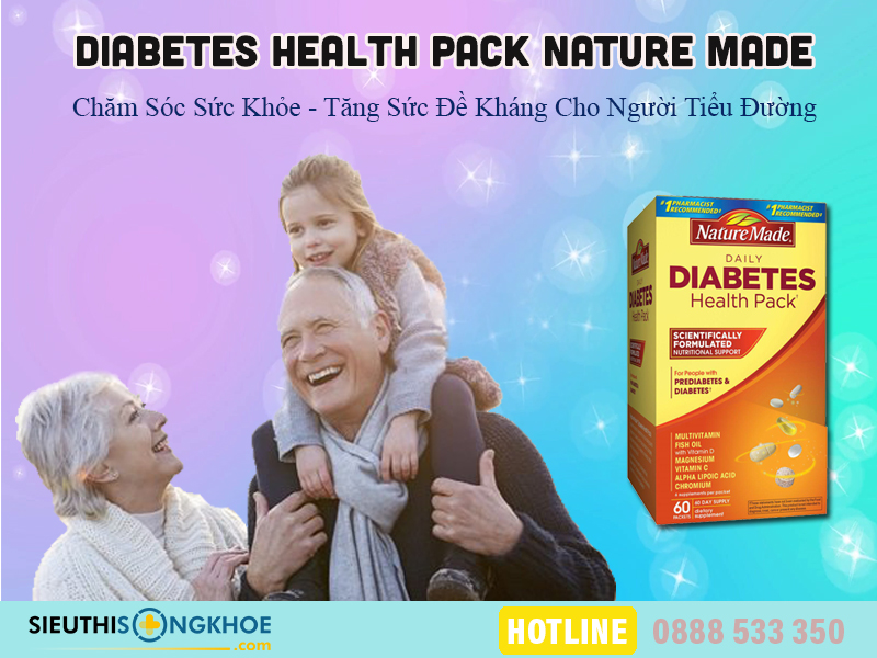vitamin cho nguoi tieu duong nature made diabetes health pack
