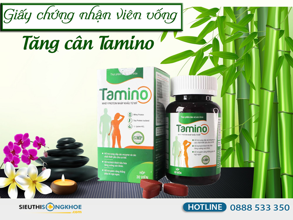 giấy chứng nhận viên uống tăng cân Tamino