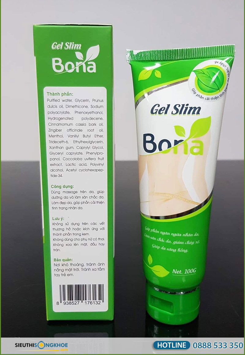 thành phần gel tan mỡ Slim Bona