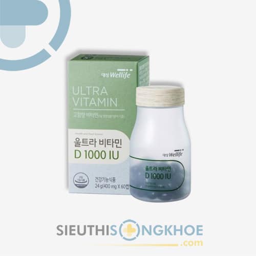 Ultra Vitamin D 1000IU Daesang Wellife - Viên Uống Hỗ Trợ Cải Thiện Xương Khớp