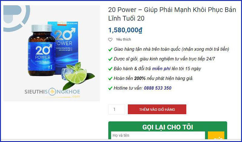 20 power có tốt không