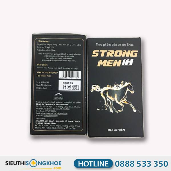 Strong Men 1h - Viên uống Hỗ Trợ Nâng Cao Chức Năng Sinh Lý Nam