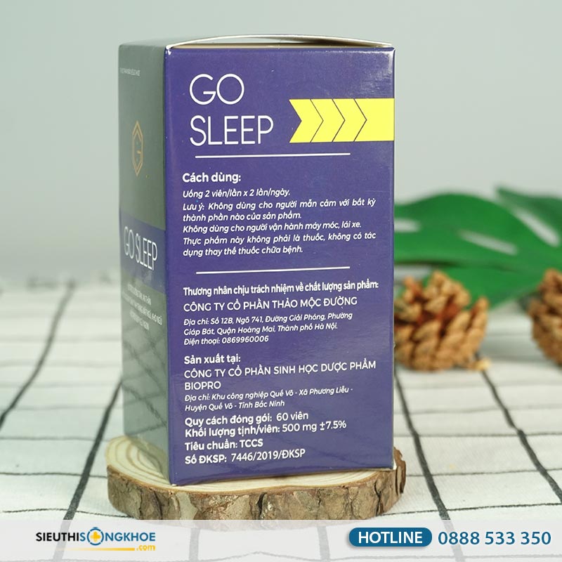 Go Sleep - Viên Uống Hỗ Trợ An Thần, Ngủ Ngon Giấc