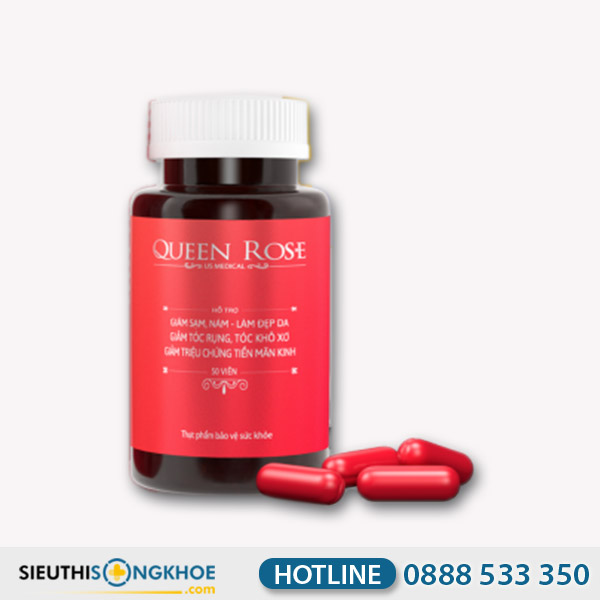 Queen Rose {500.000đ} Viên Uống Hỗ Trợ Đẹp Da Và Tóc Cho Phái Đẹp