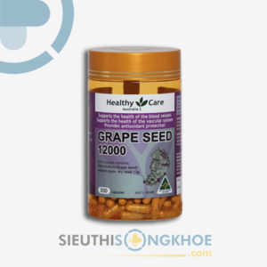 Viên Uống Healthy Care Grape Seed Extract – Tinh Chất Nho Hỗ Trợ Tuần Hoàn Máu & Bảo Vệ Tim Mạch