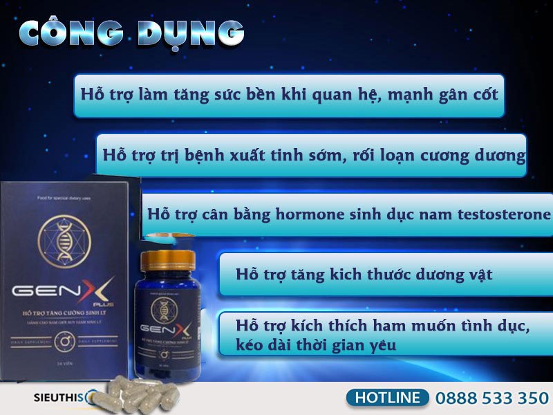 Gen X Plus - Viên Uống Hỗ Trợ Tăng Cường Sinh Lý Nam
