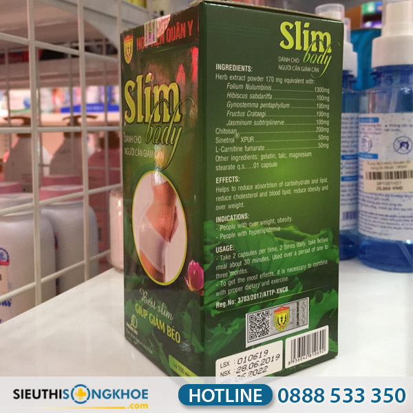 Slim Body – Viên Uống Hỗ Trợ Giảm Cân, Giảm Mỡ Thừa