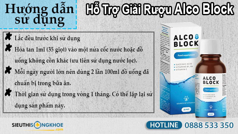 hỗ trợ giải rượu alco block có tốt không giá bao nhiêu mua ở đâu