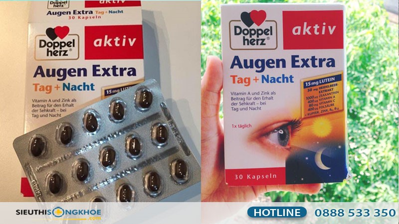 viên uống hỗ trợ bổ mắt Doppelherz Augen Extra Tag + Nacht có tốt không?
