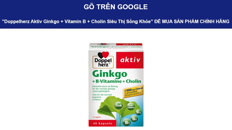 viên uống hỗ trợ bổ não Doppelherz Aktiv Ginkgo + Vitamin B + Cholin có tốt không? Giá bao nhiêu? Mua ở đâu?
