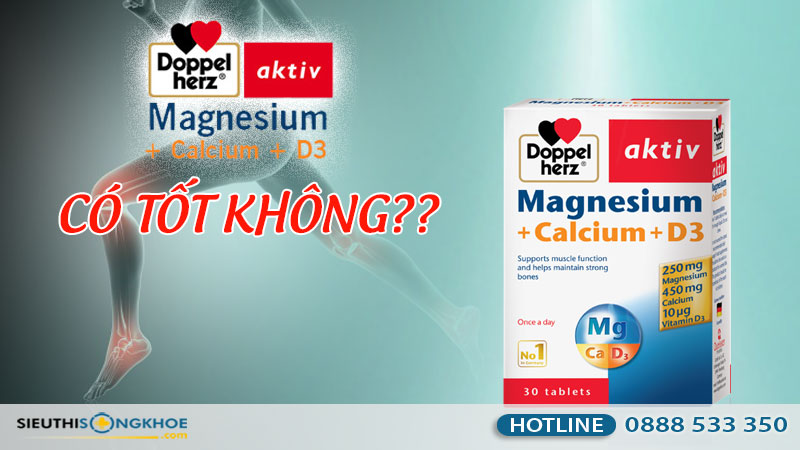 viên uống hỗ trợ bổ xương khớp Doppelherz Aktiv Magnesium Calcium D3 có tốt không?