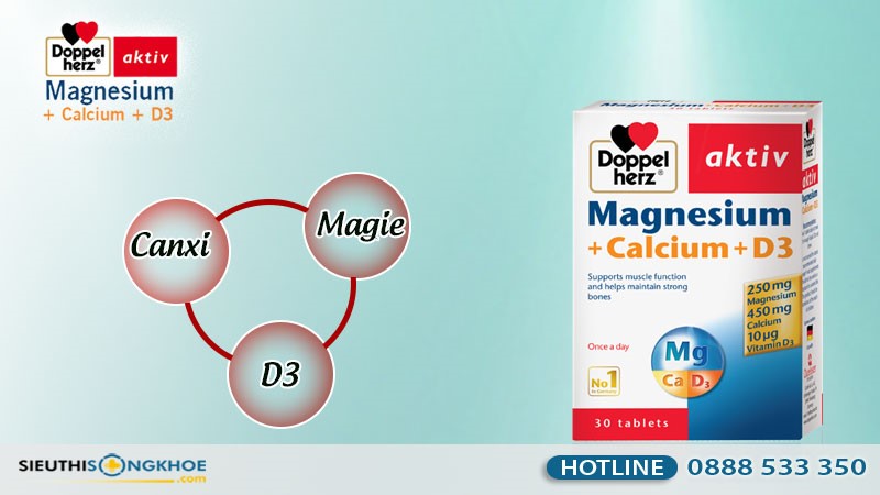 viên uống hỗ trợ bổ xương khớp Doppelherz Aktiv Magnesium Calcium D3 có tốt không?