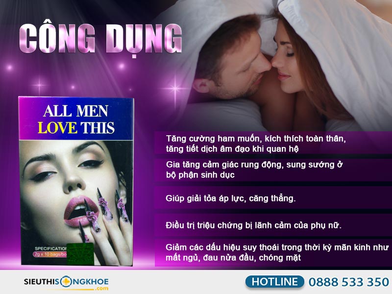 công dụng all men love this