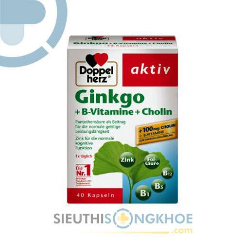 Doppelherz Aktiv Ginkgo + Vitamin B + Cholin – Hỗ Trợ Cải Thiện Trí Não