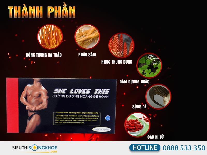 thành phần cường dương hoàng đế hoàn