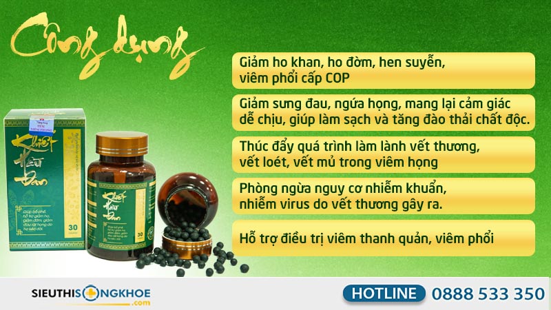 công dụng viên uống khiết hầu đan