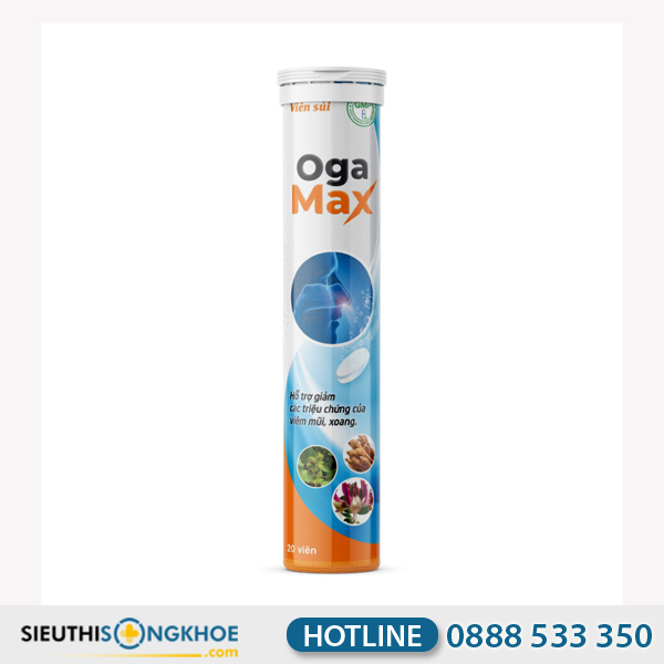 Oga Max – Viên Sủi Hỗ Trợ Giảm Triệu Chứng Viêm Mũi, Xoang