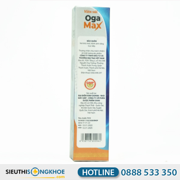 Oga Max Viên Sủi Hỗ Trợ Giảm Triệu Chứng Viêm Mũi Viêm Xoang Hộp 20 Viên