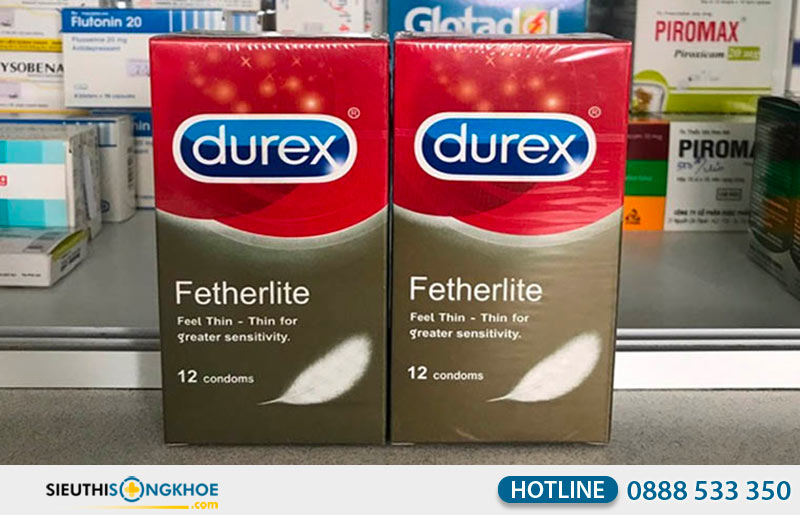 hộp 12 bao cao su Durex Fetherlite 52.5mm giá bao nhiêu