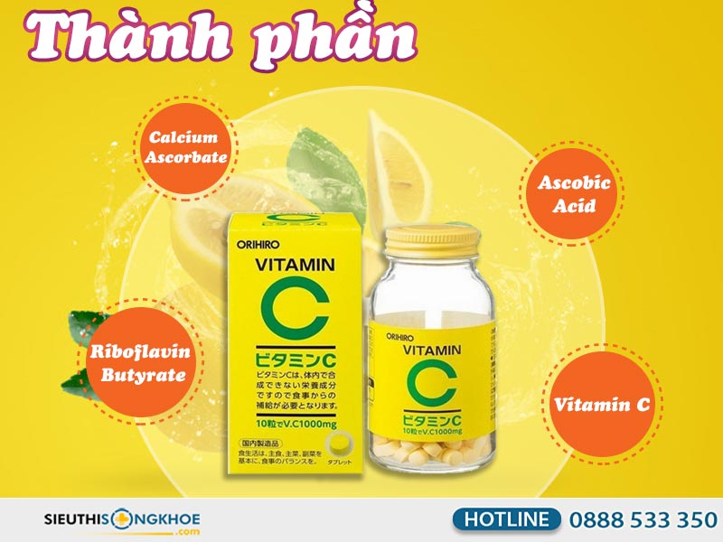 thành phần của vitamin c orihiro