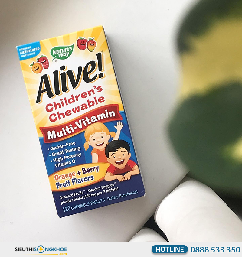 alive children's chewable multi-vitamin orange & berry