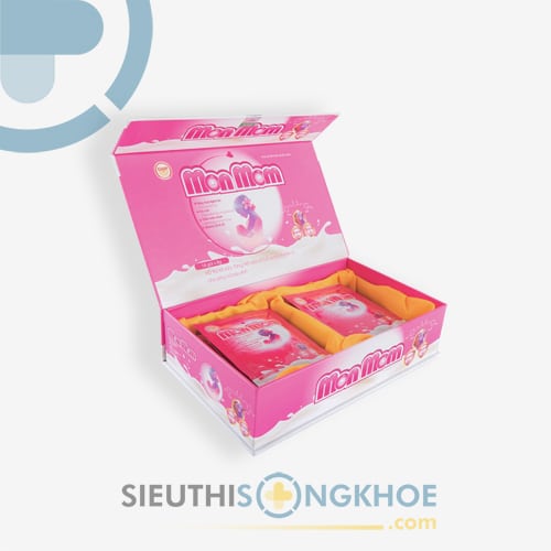 Lợi Sữa MonMom Hỗ Trợ Tăng Cường Tiết Sữa Chất Lượng Cho Phụ Nữ Sau Sinh Hộp 16 Gói x 8g