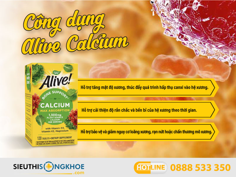 công dụng của alive calcium