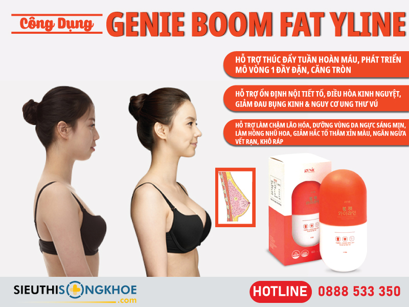 công dụng của genie boom fat yline