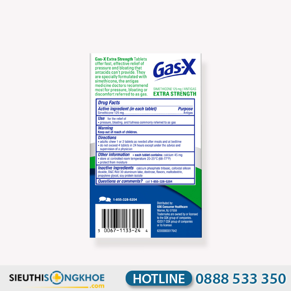 Gas-X Extra Strength - Sản Phẩm Hỗ Trợ Cải Thiện Hệ Tiêu Hoá & Giảm Chứng Đầy Hơi